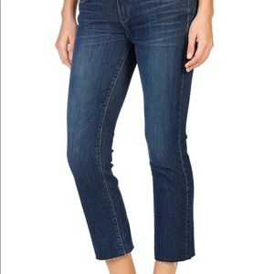 Paige Riley Crop Flare Dark Jeans New 24